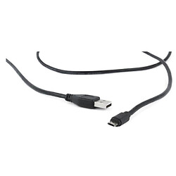 USB кабель Cablexpert CCB-USB2-AMmDM-6, MicroUSB, 1.8 м., Чорний