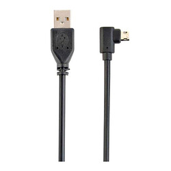 USB кабель Cablexpert CCB-USB2-AMmDM90-6, MicroUSB, 1.8 м., Чорний