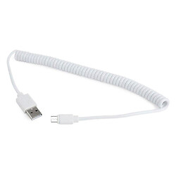USB кабель Cablexpert CC-mUSB2C-AMBM-6-W, MicroUSB, 1.8 м., Білий
