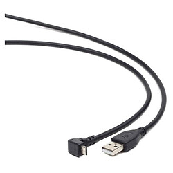 USB кабель Cablexpert CCP-mUSB2-AMBM90-6, MicroUSB, 1.8 м., Чорний