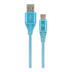 USB кабель Cablexpert CC-USB2B-AMCM-1M-VW, Type-C, 1.0 м., Голубой