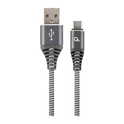 USB кабель Cablexpert CC-USB2B-AMCM-1M-WB2, Type-C, 1.0 м., Сірий
