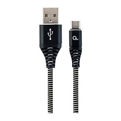 USB кабель Cablexpert CC-USB2B-AMCM-2M-BW, Type-C, 2.0 м., Чорний