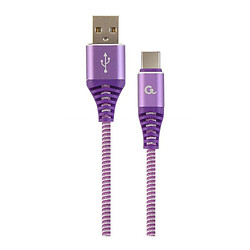 USB кабель Cablexpert CC-USB2B-AMCM-2M-PW, Type-C, 2.0 м., Фіолетовий