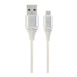 USB кабель Cablexpert CC-USB2B-AMmBM-1M-BW2, MicroUSB, 1.0 м., Білий