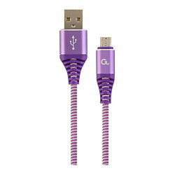 USB кабель Cablexpert CC-USB2B-AMmBM-1M-PW, MicroUSB, 1.0 м., Фіолетовий