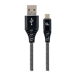 USB кабель Cablexpert CC-USB2B-AMmBM-2M-BW, MicroUSB, 2.0 м., Чорний