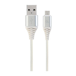 USB кабель Cablexpert CC-USB2B-AMmBM-2M-BW2, MicroUSB, 2.0 м., Белый