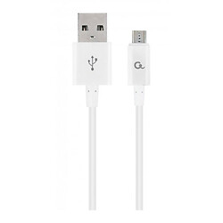 USB кабель Cablexpert CC-USB2P-AMmBM-2M-W, MicroUSB, 2.0 м., Белый