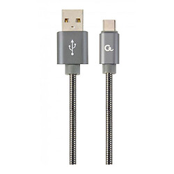 USB кабель Cablexpert CC-USB2S-AMCM-1M-BG, Type-C, 1.0 м., Сірий