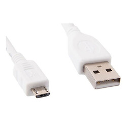 USB кабель Cablexpert CCP-mUSB2-AMBM-W-0.5M, MicroUSB, 0.5 м., Белый