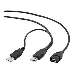 OTG кабель Gembird CCP-USB22-AMAF-3, USB, 0.9 м., Черный