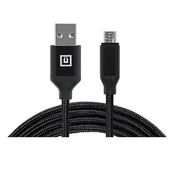 USB кабель REAL-EL Premium Fabric EL123500048, MicroUSB, 2.0 м., Чорний
