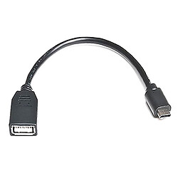 OTG кабель REAL-EL, USB, 0.1 м., Чорний