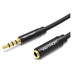 AUX кабель Vention BHBBI, 3,5 мм., 3.0 м., Чорний