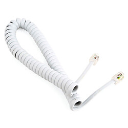 Кабель телефонный Cablexpert TC4P4CS-2M-W, 2.0 м., Белый