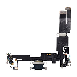 Шлейф Apple iPhone 14 Plus, З мікрофоном, З роз'ємом на зарядку, Чорний