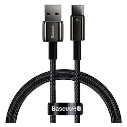 USB кабель Baseus CAWJ000101 Tungsten, Type-C, 1.0 м., Чорний
