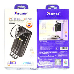 Портативна батарея (Power Bank) Yosonda YXD-A139, 20000 mAh, Білий