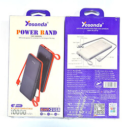 Портативна батарея (Power Bank) Yosonda YXD-A65, 10000 mAh, Чорний