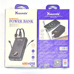 Портативна батарея (Power Bank) Yosonda YXD-A67, 20000 mAh, Білий