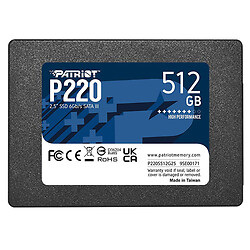 SSD диск Patriot P220, 512 Гб.