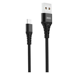 USB кабель XO NB129, MicroUSB, 1.0 м., Чорний