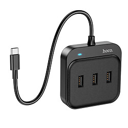 USB Hub Hoco HB31, Type-C, 0.2 м., Черный