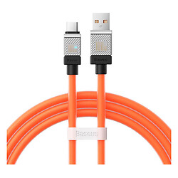 USB кабель Baseus CAKW000607 CoolPlay, Type-C, 1.0 м., Помаранчевий