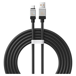 USB кабель Baseus CAKW000701 CoolPlay, Type-C, 2.0 м., Чорний