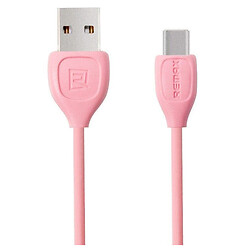 USB кабель Remax RC-050 Lesu, Type-C, 1.0 м., Рожевий