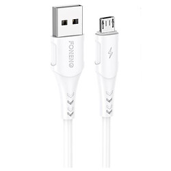 USB кабель Foneng X81, MicroUSB, 1.0 м., Білий