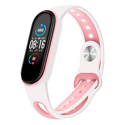 Ремешок Xiaomi Mi Band 5 / Mi Band 6, BeCover Sport Style, Pink-White, Розовый