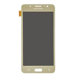 Дисплей (екран) Samsung J510 Galaxy J5 / J5108 Galaxy J5 Duos, З сенсорним склом, Без рамки, Super Amoled, Золотий
