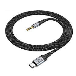 AUX кабель Hoco UPA26, Type-C, 1.0 м., 3.5 мм., Черный