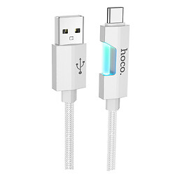 USB кабель Hoco U123, Type-C, 1.0 м., Сірий