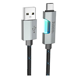 USB кабель Hoco U123, Type-C, 1.0 м., Чорний