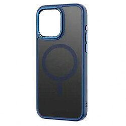 Чохол (накладка) Apple iPhone 15 Pro, Rock Metal-Lens Shield, Titanium Blue, MagSafe, Синій