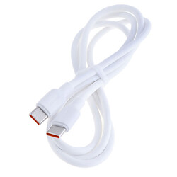 USB кабель USAMS SJ613USB01, Type-C, Type-C, 1.0 м., Белый