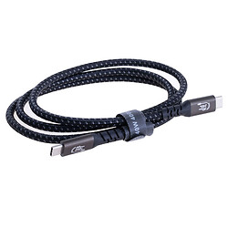 USB кабель YiChen, Type-C, Type-C, 1.0 м., Чорний