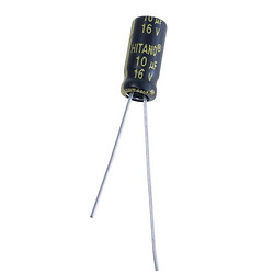 Электролитический конденсатор 10uF 16V EXR 5x11mm (low imp.) (EXR100M16B-Hitano) (электролитический конденсатор низкоимпедансный), 10 мф, 16 В