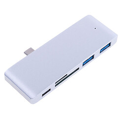 USB Hub YiChen, USB, Type-C, Білий