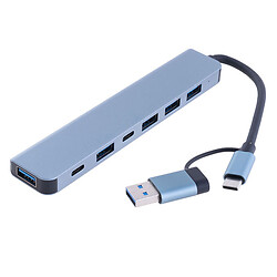 USB Hub YiChen, USB, Type-C, Серый