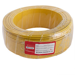Провод монолитный 2.5mm2 (14AWG/D1.78мм, медь, PVC), желтый