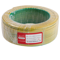Провод монолитный 2.5mm2 (14AWG/D1.78мм, медь, PVC), желто-зеленый