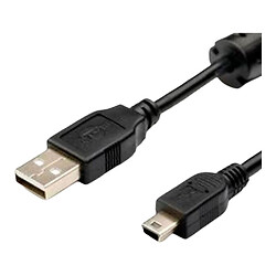 USB кабель Atcom 3793, MiniUSB, 0.8 м., Чорний