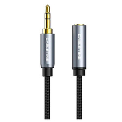 AUX кабель Cabletime CF11D, 3,5 мм., 0.3 м., Чорний