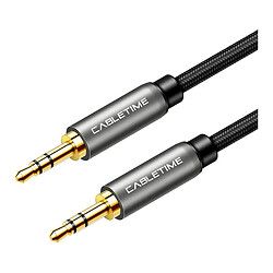 AUX кабель Cabletime CF10K, 3,5 мм., 1.8 м., Чорний