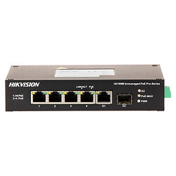 Комутатор мережевий Hikvision DS-3T0306HP-E/HS, Чорний