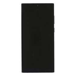 Дисплей (экран) Samsung S908 Galaxy S22 Ultra, High quality, С сенсорным стеклом, С рамкой, Черный